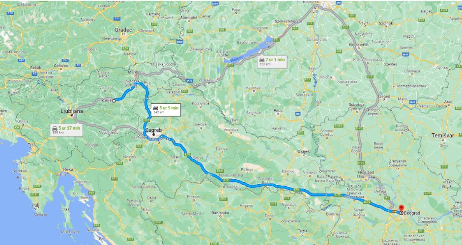 Pričetek roadtripa po Balkanu