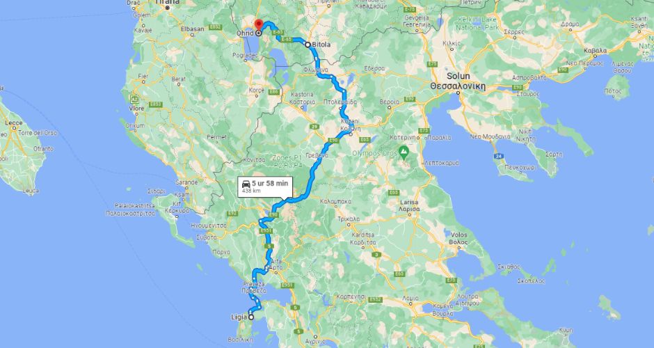 Z avtom do Ohridskega jezera